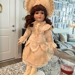 20” TUSS Victorian Collectible Porcelain Doll Series-1999 Approved by William Tung - Rose Tattoo