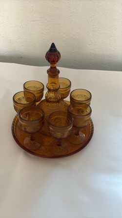 Vintage Indian Glass Wine Decanter