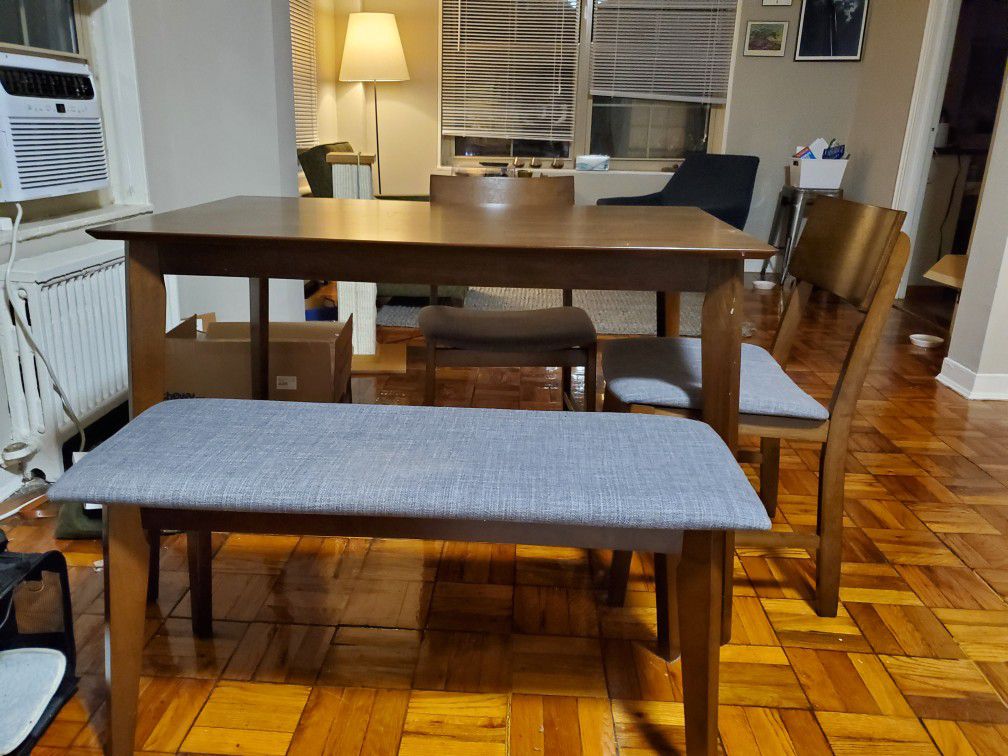 Dining Table With Bench And 2 Chairs