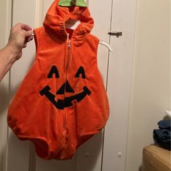 Baby Pumpkin Halloween Costume Party Picture