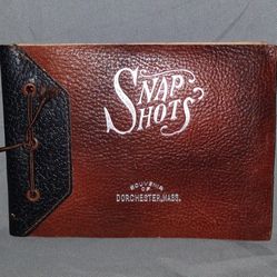 Vintage Leather Snap Shots Photo Album 7x5"
