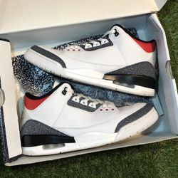 jordan 3 fire red denim size 13