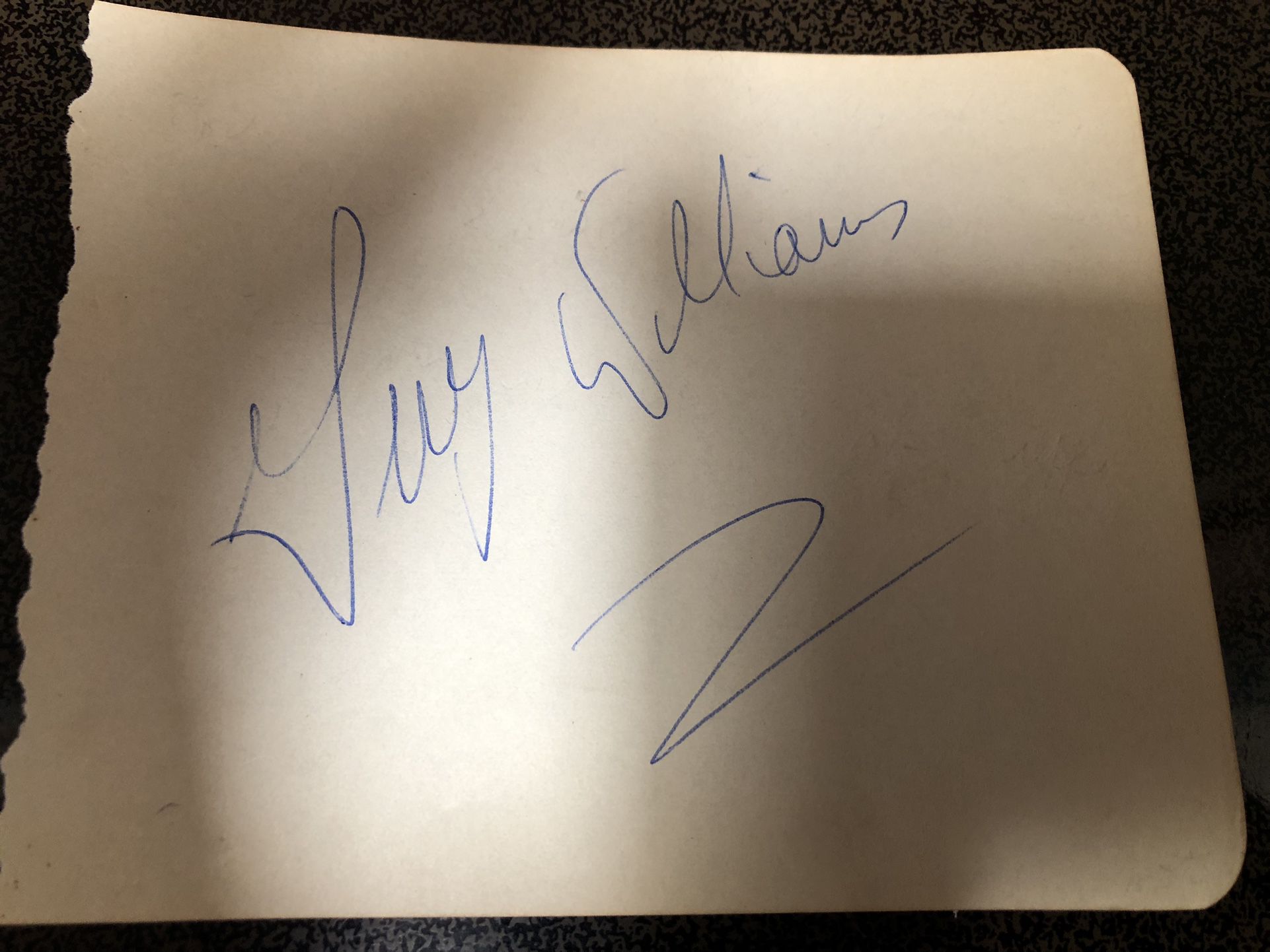 Disney Zorro & Lost in Space Guy Williams Autograph Signed Page