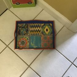 Wooden tray for food