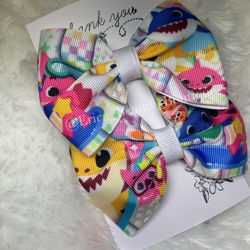 2pc Baby Shark Hair Bows