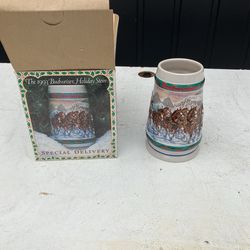 1993 Budweiser holiday Stein special delivery