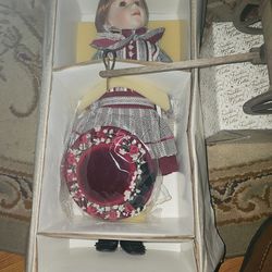 COKE COLA DOLL WITH WAGON AND BEAR