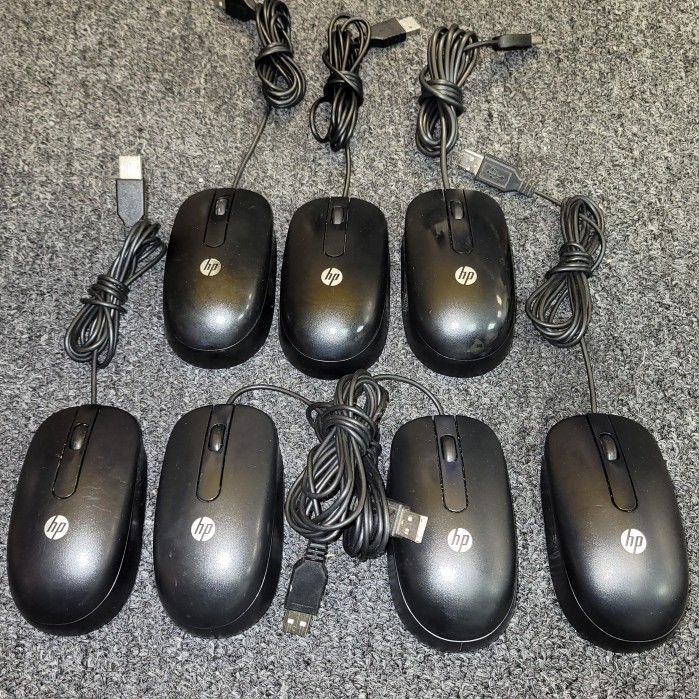 7pc HP MSU1158 USB Laser Mouse 2-Button w/Scroll Wheel - 672654-001