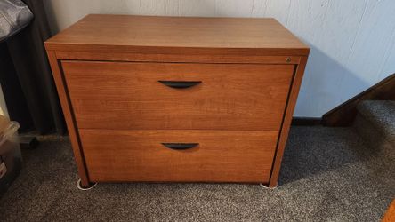 Lateral Oak File Cabinet