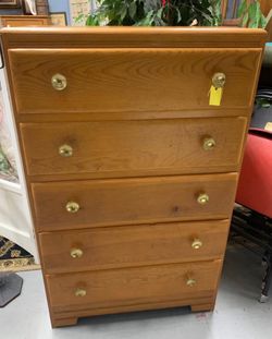 Vintage Pine Chest of Drawers Dresser
