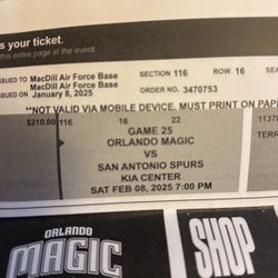 Feb 8, Orlando Magic Club Seats Sec 116