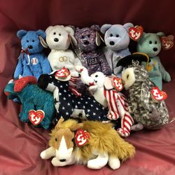 Lot Of 10 ty Beenie Babies