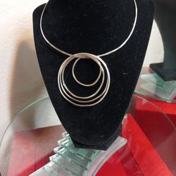 Sterling Silver 5 Piece Hoop Necklace Set