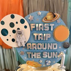 First Trip Around the Sun Cake Topper