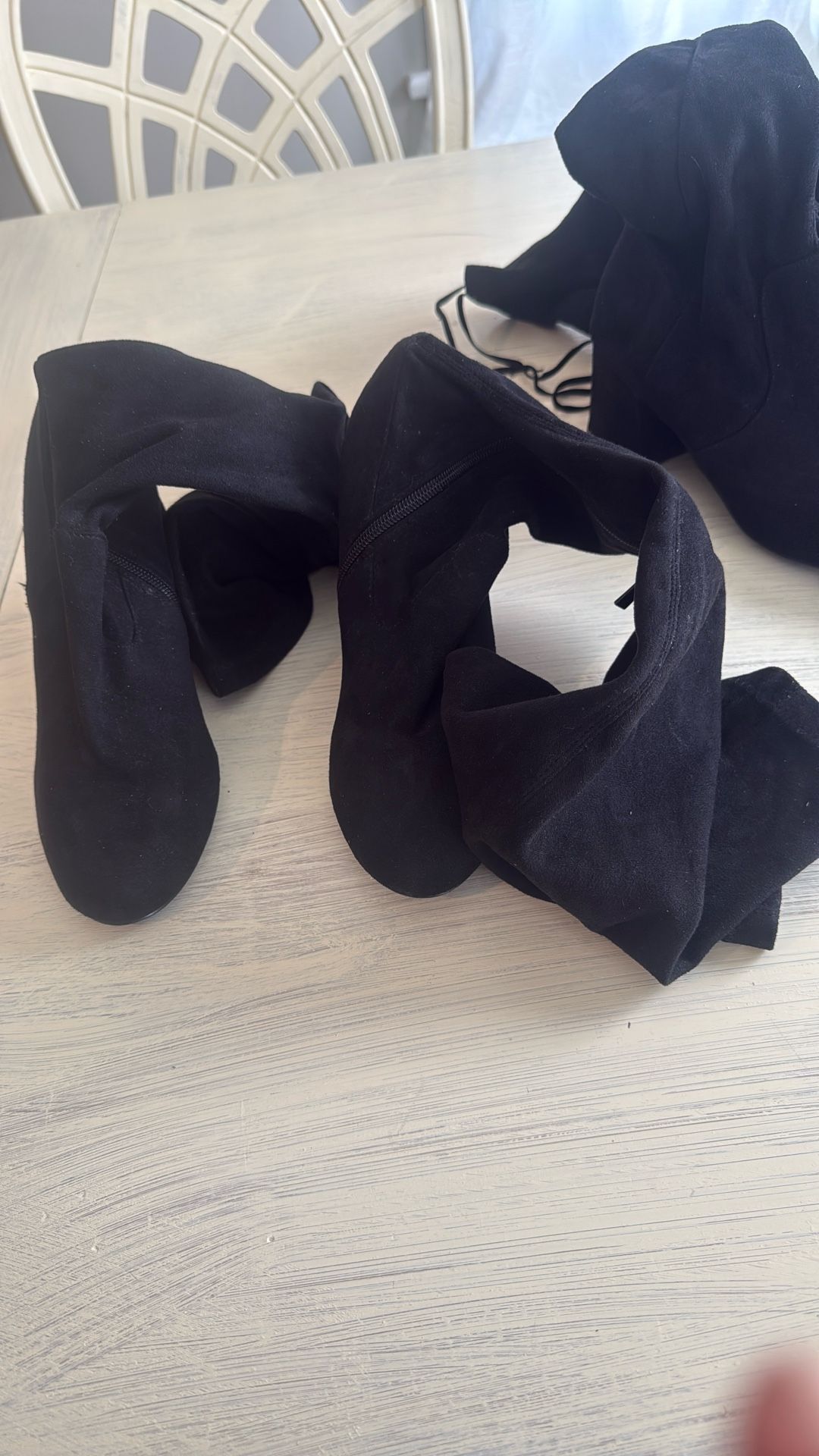 Up To Knee Black Boots Size 7 1/2
