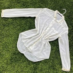 Zara Elegant Basic Long Sleeve Blouse Size Medium 