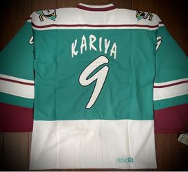 CCM Anaheim Mighty Ducks Kariya #9 Hockey Jersey please inquire for your size