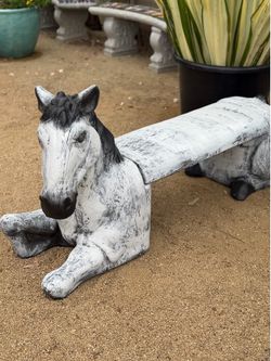 Concrete Horse Bench