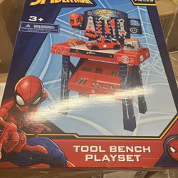 BRAND NEW - Marvel Spider-Man Tool Bench Playset with Take-Apart Car and 84 Accessories