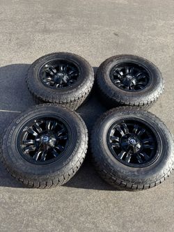 Fuel Sledge 6x5.5 and 6x135 17" Wheels And 32” Nitto All-Terrain Tires