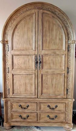 BERNHARDT FURNITURE CORONADO LIGHT OAK 2-PIECE ARMOIRE