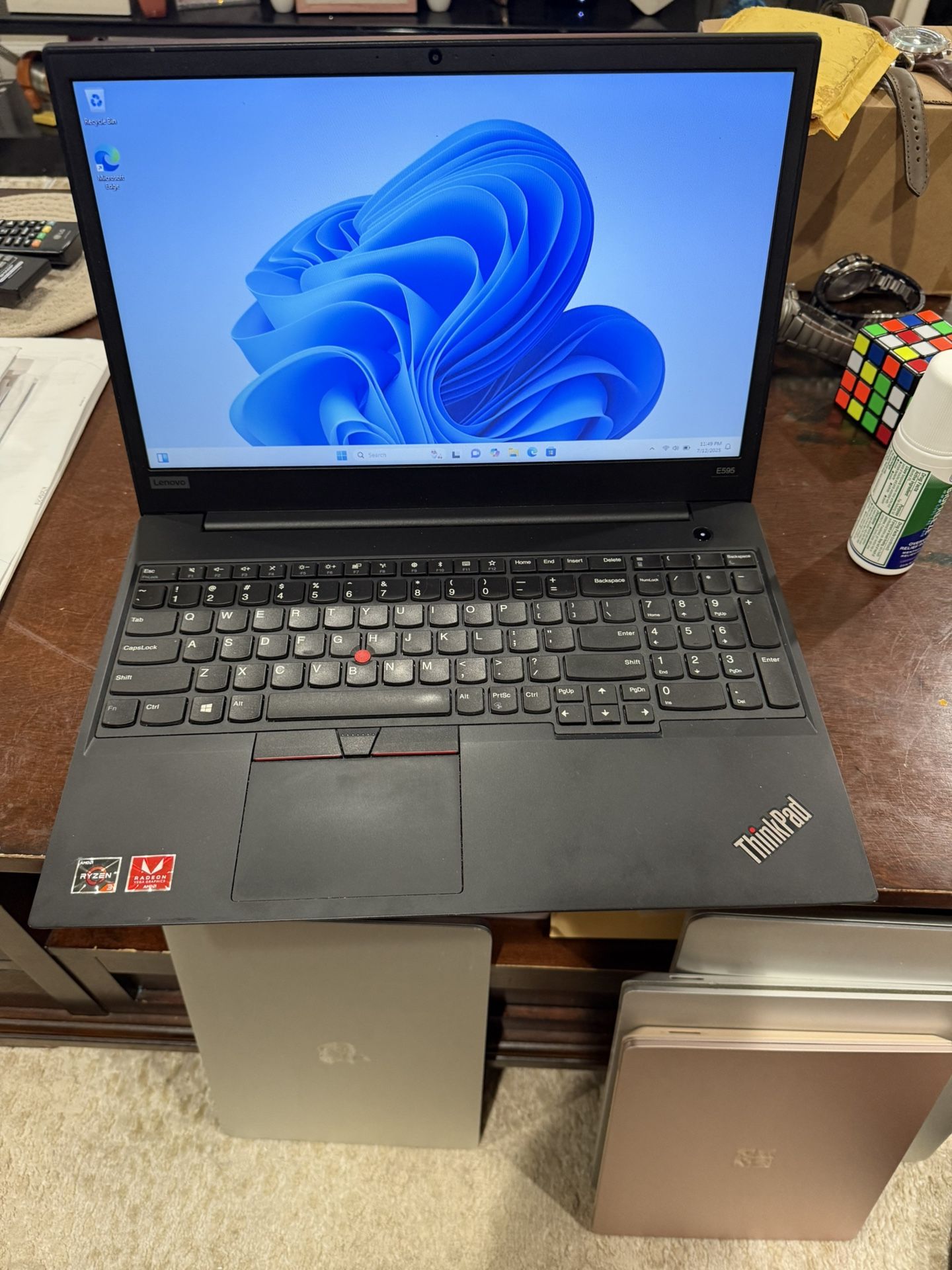 Lenovo E595 AMD Ryzen 3 2.60GHZ 16gb Of Ram In Very Good Conditionr Running