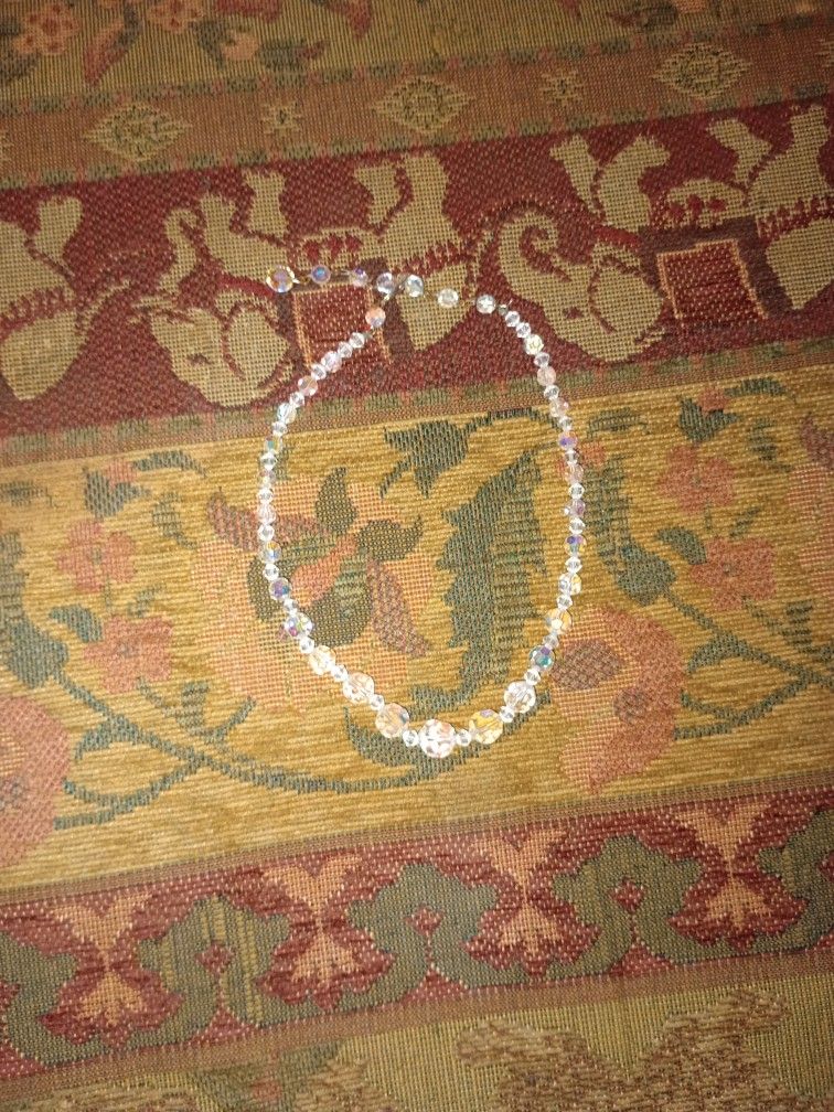 Beautiful 12 Inch Crystal Choker Necklace