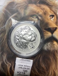 2022 BIG FIVE Lion SERIES Il SOUTH AFRICA 5 RAND 1 OZ SILVER COIN //send me your offer /////