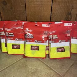 7x Milwaukee Stay Cool Anti-Odor Mesh Safety Vest S/M