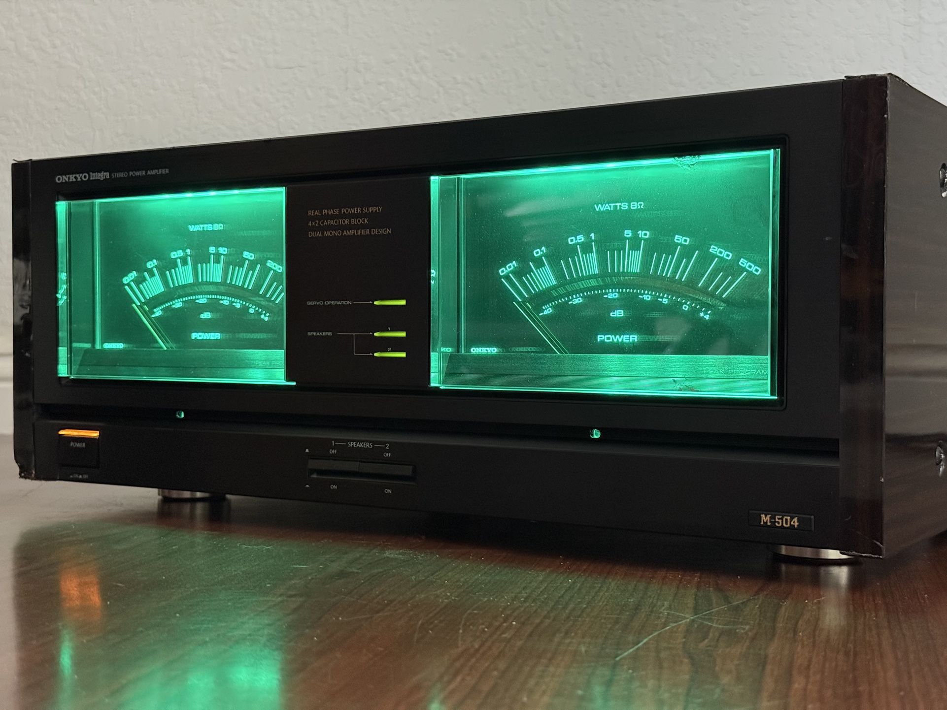 ONKYO INTEGRA M-504 Stereo Power Amplifier 165 Watts/Channel