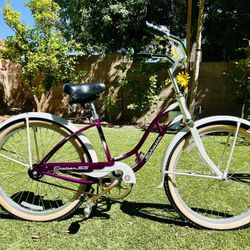 24” Girls Beach Cruiser Bike