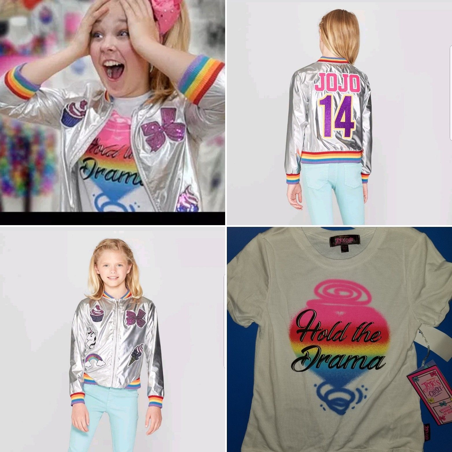 Jojo Siwa Silver Patches Jacket