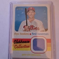 2020 Topps Heritage Rhys Hoskins Jersey Relic 