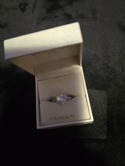 2pc Heart shaped double band diamond ring