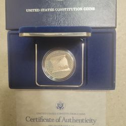 1987 200th Anniversary Of US Constitution Silver Dollar 