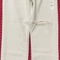 Levi's Womans Wedgie Straight Distressed Ripped Frayed 2XShort 30W28L Jeans