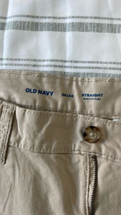 Old Navy Straight Built-In Flex Khaki Pants 36x34