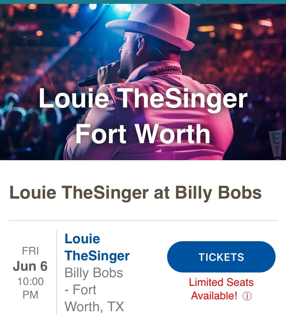 2 Louis TheSinger Tickets Just In Front Of Stage- Pit Tickets