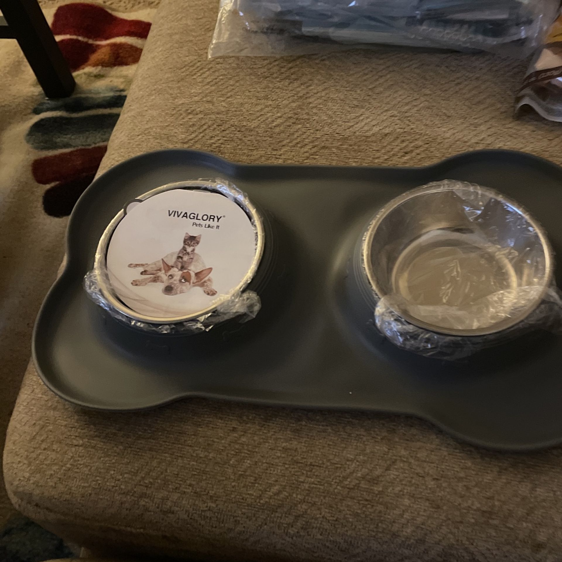 Dog Or Cat Plate With Mat