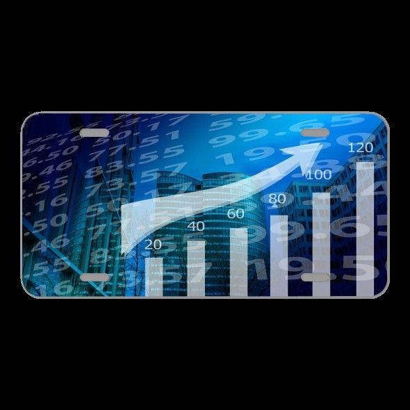 License Plate Novelty Car Front Economy Profit Stock Exchange Pay