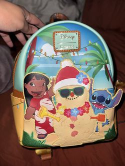 Loungefly Disney Lilo & Stitch Sand Snowman Glow-in-the-Dark Backpack 