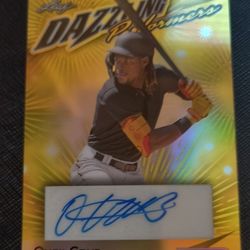 O'Neil Cruz Auto /10 Dazzling Performers 2023 Leaf Metal