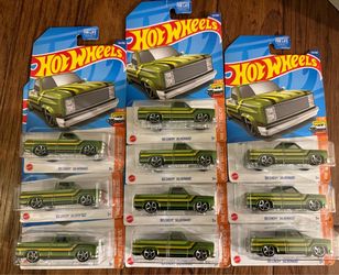 Lot of 10 Hot Wheels ’83 Chevy Silverado – Green Square Body Trucks