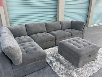 sectional couch with ottoman