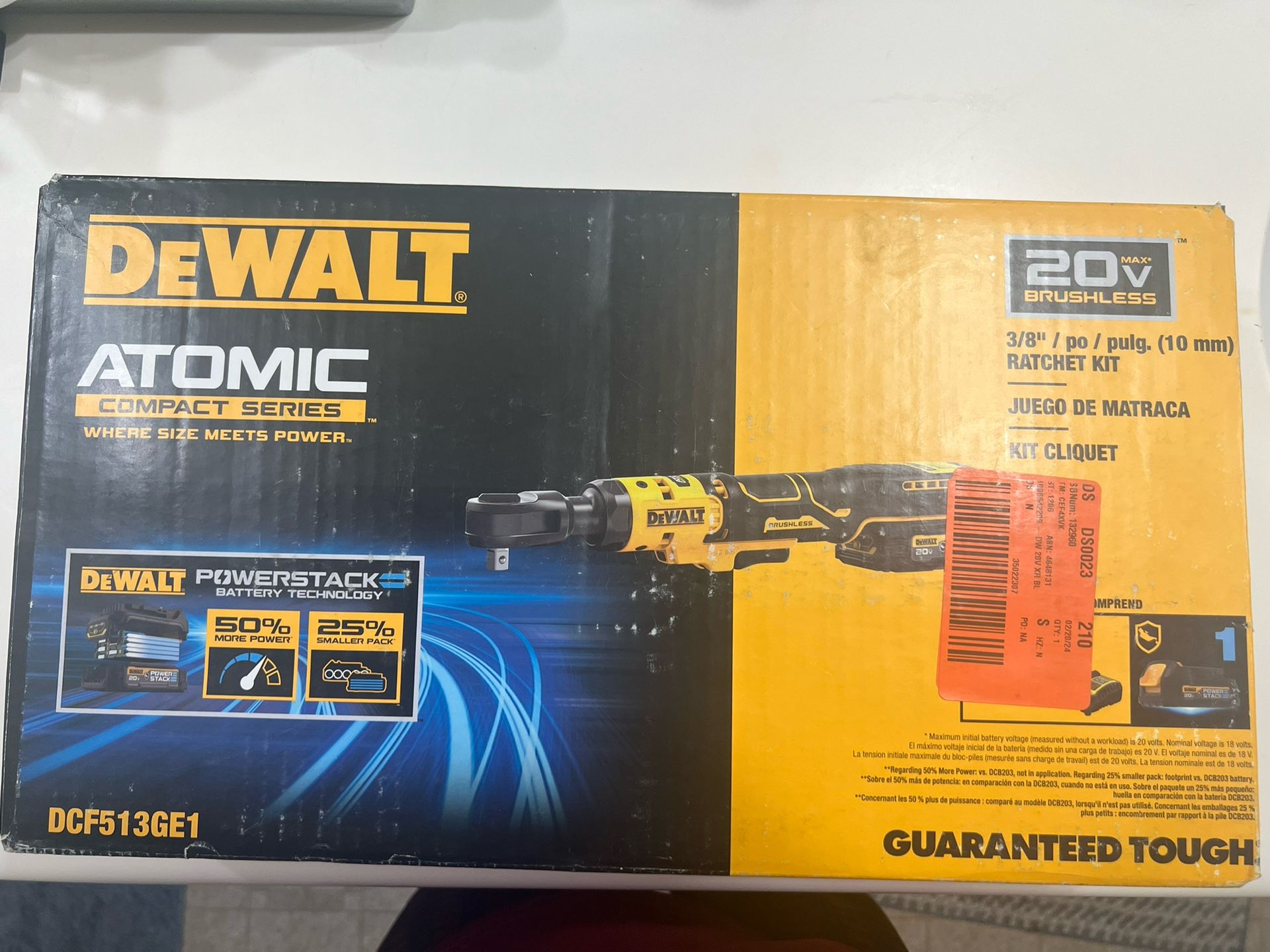 Dewalt 20V Brushless Rachet Kit 