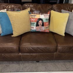 Brown all Leather Lane Sofa