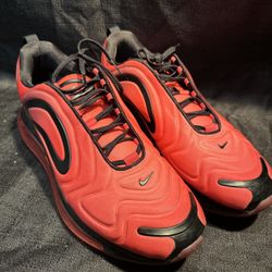 🔥NICE🔥Nike Air Max 720 Bright Crimson Black Size 11 AO2924-600 Pre-Owned VGUC