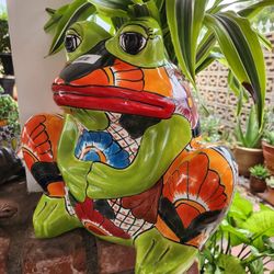 💥💥🇲🇽XL Talavera Frog Planter 💥🇲🇽🐸$65°‼️💥