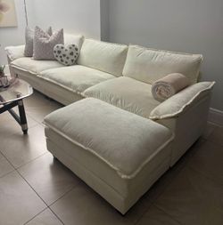 Sofa With Ottoman. Price Including Delivery 