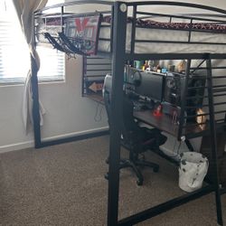 Full Size Loft Bed With Desk